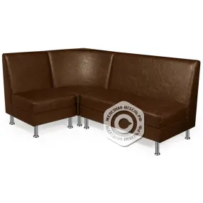 диван внутренний угол дмв (кожзам эконом белый)