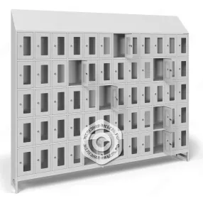 шкаф абонентский ша-60-о (60 ячеек) с наклонной крышей