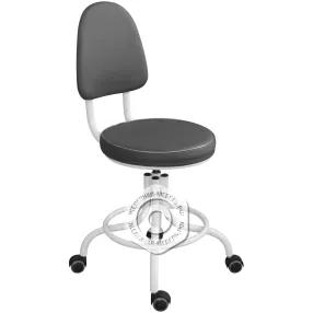 кресло винтовое с мягким сиденьем кр01(т) на колесиках