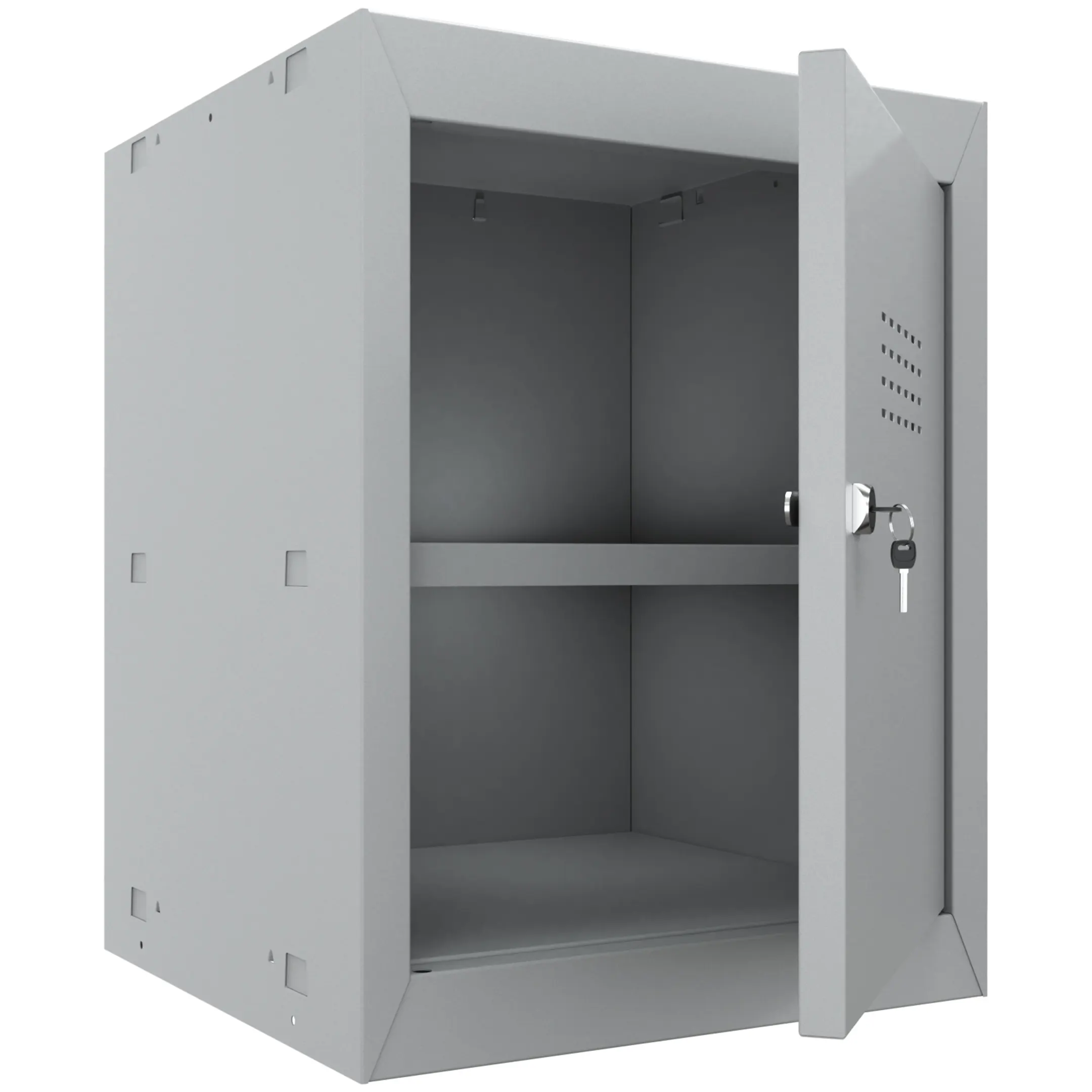 Настенный антивандальный шкаф пенального типа 7u ш520хв320хг400мм oem серый